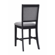 Del Mar Black and Grey Linen Counter Height Chair (Set of 2)