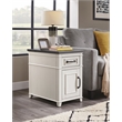Martin Svensson Home Del Mar Chairside Table with Power Antique White and Gray