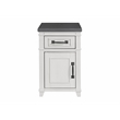 Martin Svensson Home Del Mar Chairside Table with Power Antique White and Gray