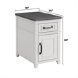 Martin Svensson Home Del Mar Chairside Table with Power Antique White and Gray