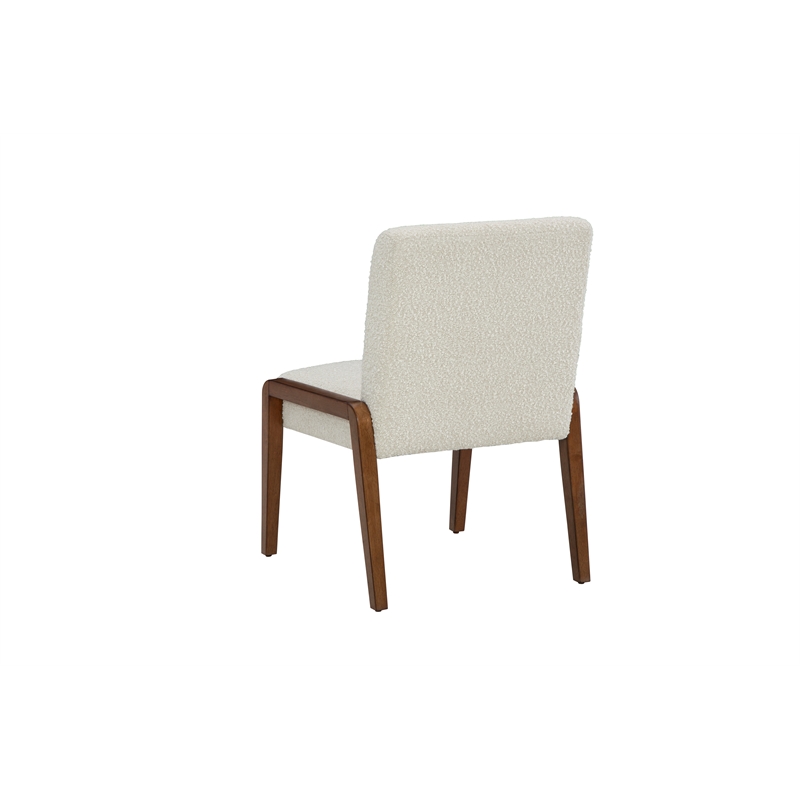 Bixby Upholstered Cream Boucle Fabric Dining Chair (Set of 2)
