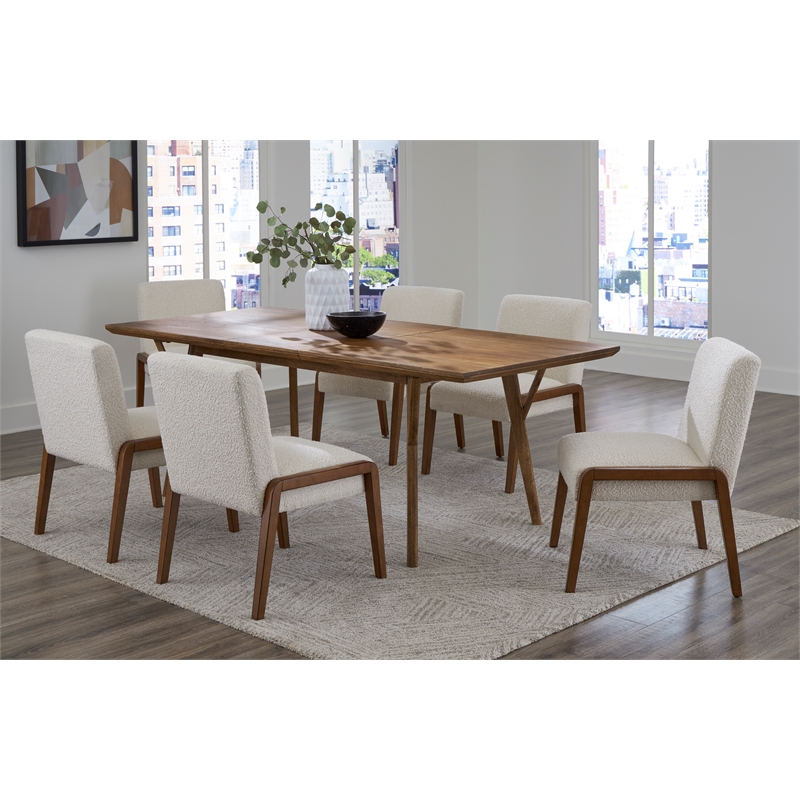 Bixby Upholstered Cream Boucle Fabric Dining Chair (Set of 2)