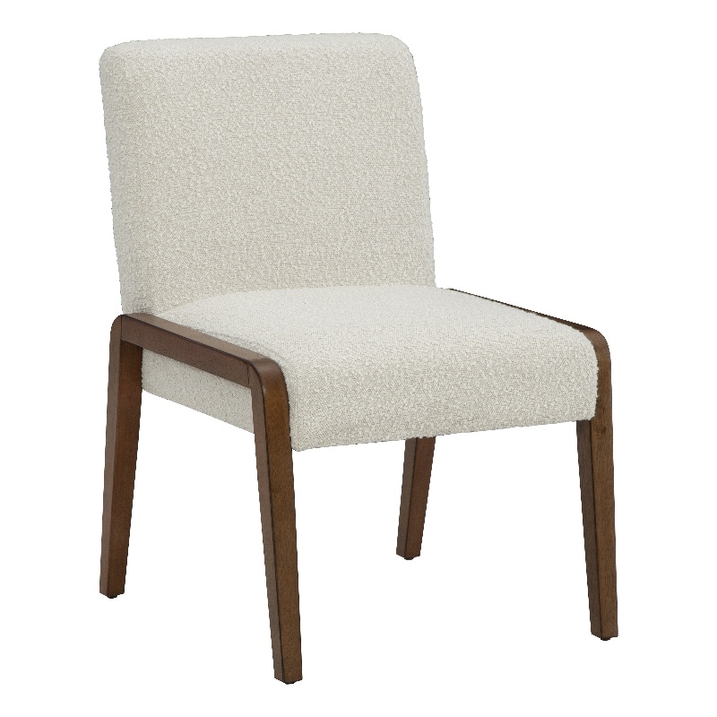 Bixby Upholstered Cream Boucle Fabric Dining Chair (Set of 2)