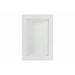 Cordero Wood and Glass Top White Chairside End Table with Shelves Storage