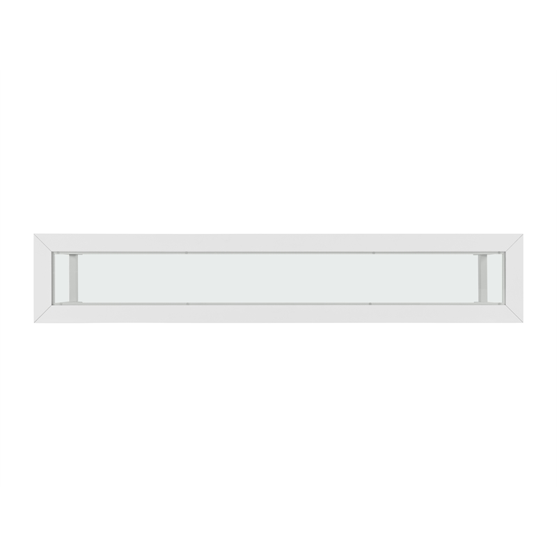 Cordero Wood and Glass Top White Sofa Console Entryway Table