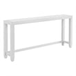 Cordero Wood and Glass Top White Sofa Console Entryway Table