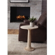 Martin Svensson Home Abbott Round Solid Wood and Jute End Table in Whitewash