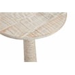 Martin Svensson Home Abbott Round Solid Wood and Jute End Table in Whitewash