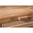 Auckland 25-Inch Tall Solid Wood and Metal Natural End Table
