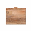 Auckland 25-Inch Tall Solid Wood and Metal Natural End Table