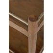 Nouveau 2 Shelf Nutmeg Solid Wood Bar Cart with Stemware Storage