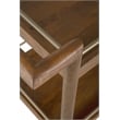 Nouveau 2 Shelf Nutmeg Solid Wood Bar Cart with Stemware Storage