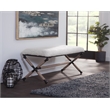 Martingale 48 Inch Ivory Chunky Boucle Fabric Upholstered Accent Bench