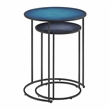 Blue Moon Glass Top Nesting Tables