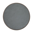 Solvar Round Wood Brown Base and Gray Top Accent End Table