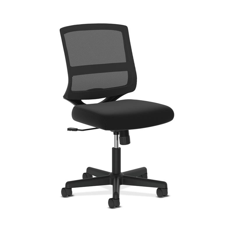 HON ValuTask Mid-Back Armless Mesh Computer Chair in Black | Cymax Business