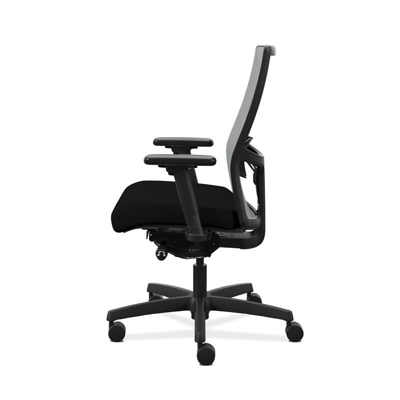 Hon Ignition 2 0 Mid Back Adjustable Lumbar Computer Work Chair In Black Fabric Honi2m2aflc10tk