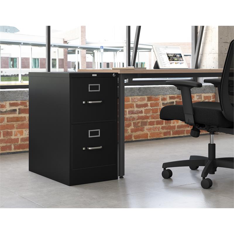 Hon 510 Series Vertical 2 Drawer Letter File Cabinet In Black Hon512pp