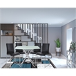 New Spec 5PC Modern Square Dining Set in Black