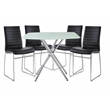 New Spec 5PC Modern Square Dining Set in Black