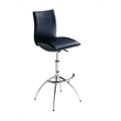 New Spec Adjustable Faux Leather Swivel Bar Stool in Black (Set of 2)