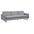 Beneva Living Room Contemporary  Upholstery Fabric Sofa In Gray Color