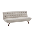 New Spec Urban Mid Century Modern Tufted Sofabed Polyester Soft Fabric In Beige