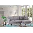 New Spec Mid Century Drake Upholstery Fabric Sectional In Light Gray