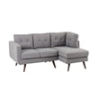 New Spec Mid Century Drake Upholstery Fabric Sectional In Light Gray