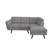 New Spec Mid Century Drake Upholstery Fabric Sectional In Light Gray