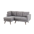 New Spec Mid Century Drake Upholstery Fabric Sectional In Light Gray