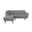 New Spec Mid Century Drake Upholstery Fabric Sectional In Light Gray