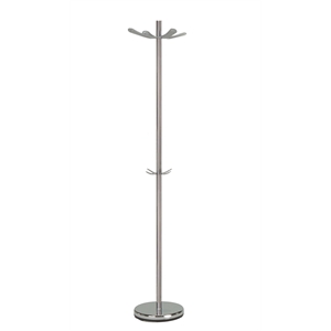 New Spec Contemporary Metal Coat Rack in Silver