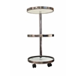 New Spec Three Tier Glass Utility Cart in Chrome