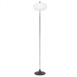 New Spec Floor Lamp with Glass Shade in Satin Chrome