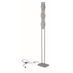 New Spec 3 Shade Frosted Glass Floor Lamp in Chrome