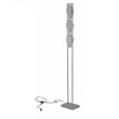 New Spec 3 Shade Frosted Glass Floor Lamp in Chrome