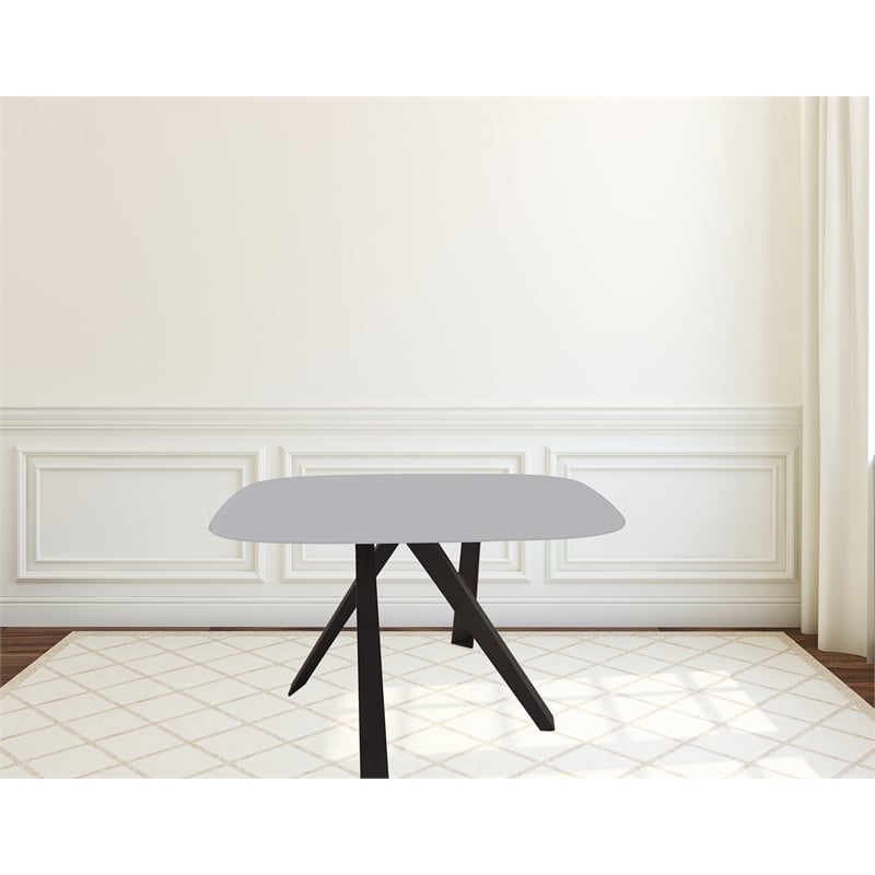 New Spec Metal Dining Table in Gray and Black