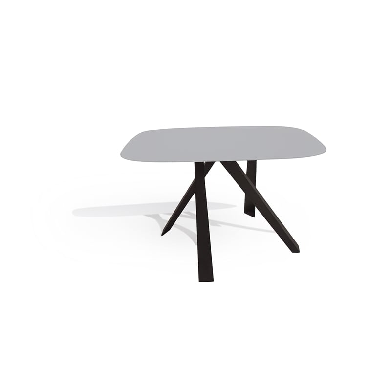 New Spec Metal Dining Table in Gray and Black