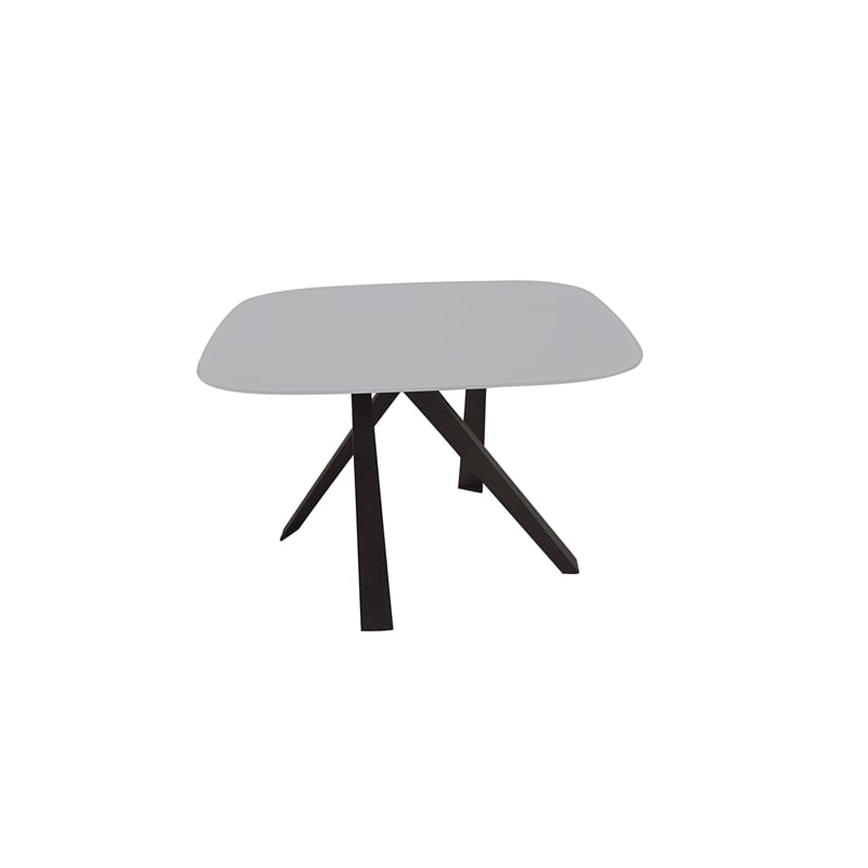 New Spec Metal Dining Table in Gray and Black