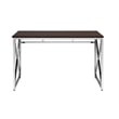 Contemporary Madison Art Desk Wooden Espresso & Chrome Color