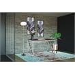 Contemporary Madison Art Desk Wooden Espresso & Chrome Color