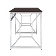 Contemporary Martha Art Desk Of Wooden Espresso & Chrome Color