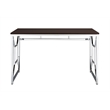 Contemporary Martha Art Desk Of Wooden Espresso & Chrome Color