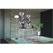 Contemporary Martha Art Desk Of Wooden Espresso & Chrome Color