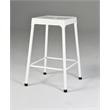 Industrial Farmhouse Monoco Stool With White Metal Powder Coating Color Set of 2