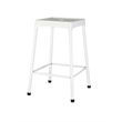 Industrial Farmhouse Monoco Stool With White Metal Powder Coating Color Set of 2