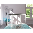 3 Pcs Farmhouse Monoco Counter Height Table Wooden Espresso/Metal White Color