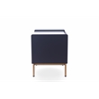 Modern White/Grey Night Stand Stone Tabletop & Gold Frame