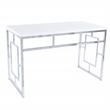 Modern Contemporary Glossy Writing Desk In White